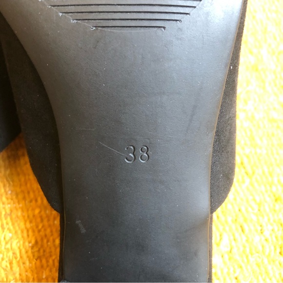 H&M Black Suede Mules Size 38 - Picture 5 of 6